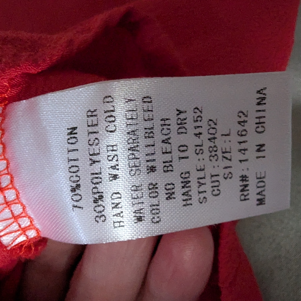 Red Cold Shoulder Top - Picture 4 of 4